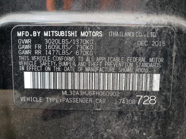 2015 MITSUBISHI MIRAGE DE - ML32A3HJ6FH060902