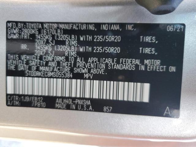 2021 TOYOTA SIENNA XSE 5TDDRKEC8MS055384
