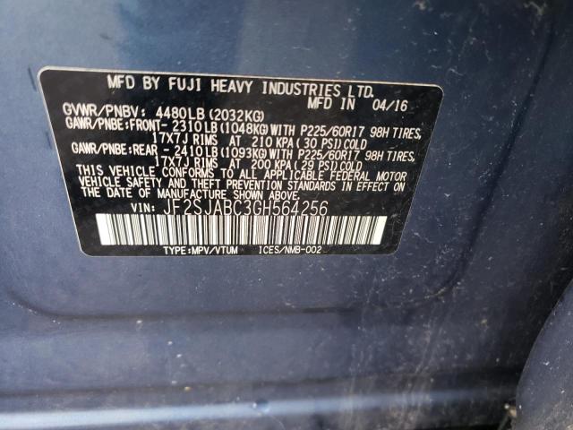 JF2SJABC3GH564256 | 2016 SUBARU FORESTER 2