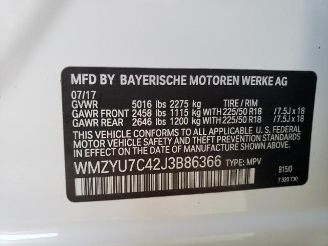 2018 MINI COOPER S E WMZYU7C42J3B86366