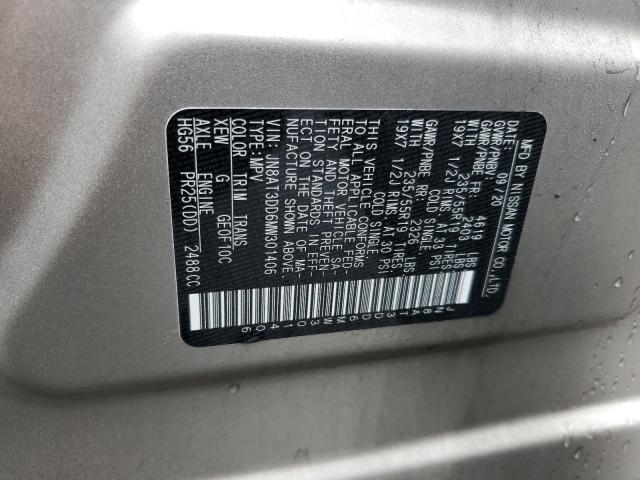 2021 NISSAN ROGUE PLAT JN8AT3DD6MW301406
