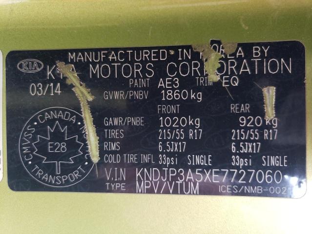 KNDJP3A5XE7727060 KIA SOUL +