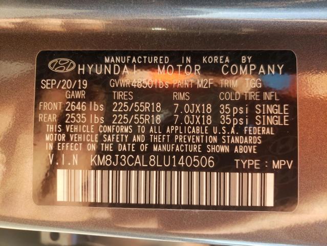 2020 HYUNDAI TUCSON LIM - KM8J3CAL8LU140506