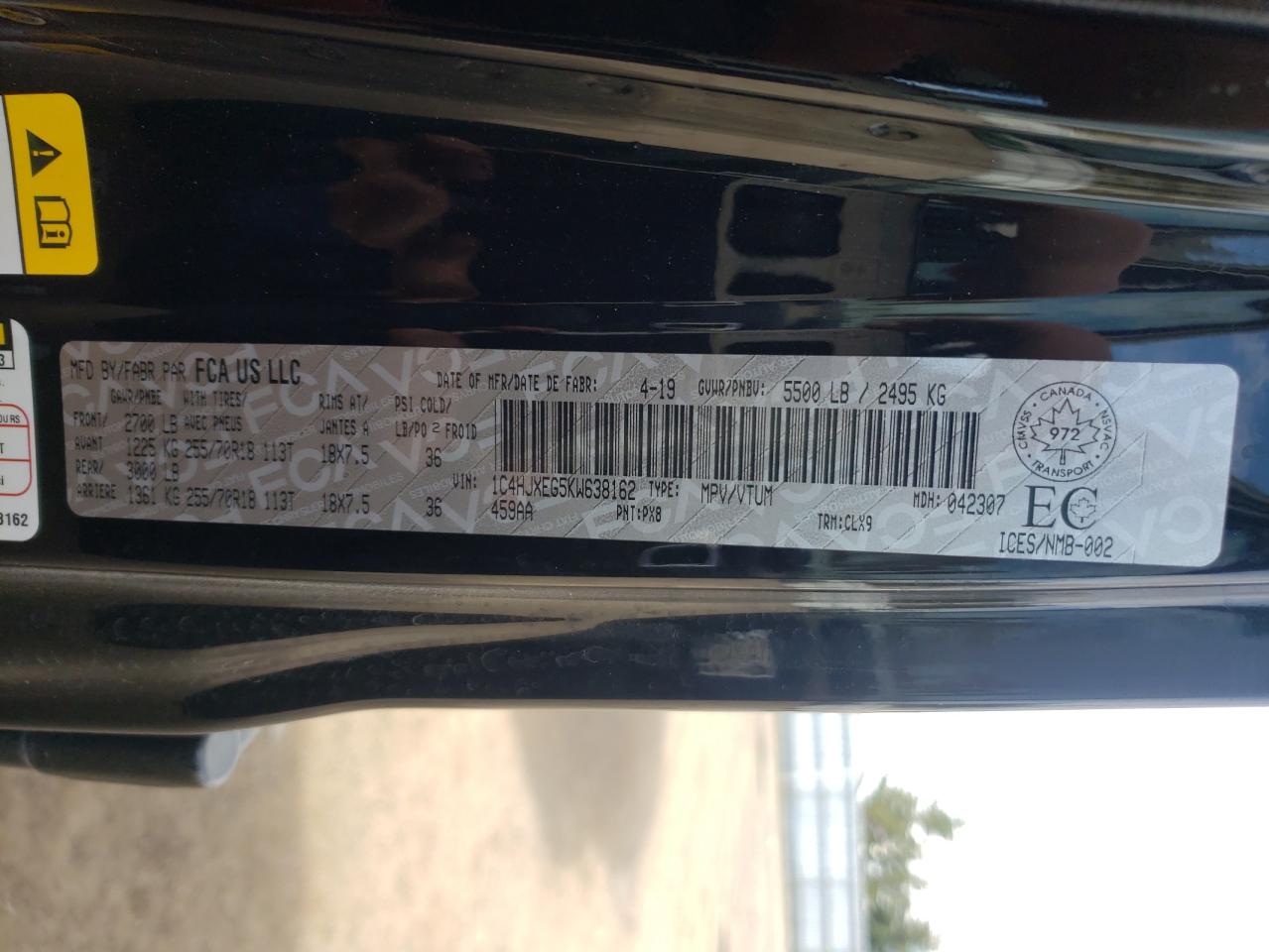 1C4HJXEG5KW638162 2019 JEEP WRANGLER - Image 10