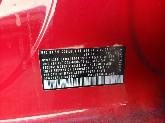 2015 VOLKSWAGEN GOLF TDI 3VW2A7AU8FM036067