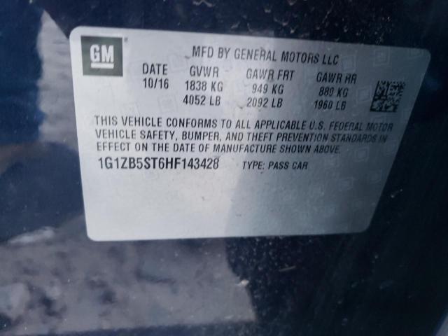 2017 CHEVROLET MALIBU L 1G1ZB5ST6HF143428