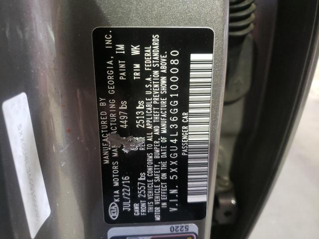 5XXGU4L36GG100080 KIA OPTIMA EX