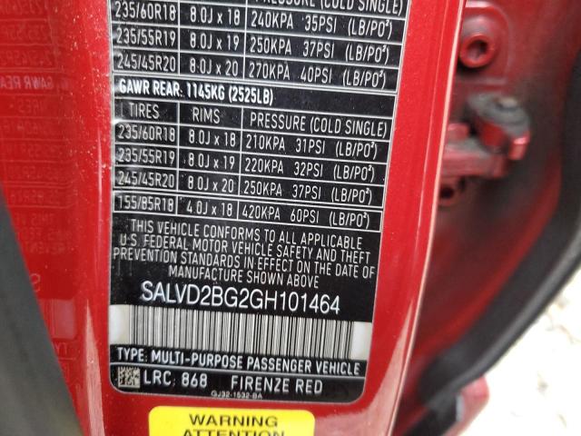 SALVD2BG2GH101464 Land Rover Range Rover Evoque Hse Dynamic