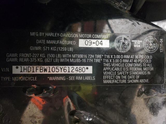 2005 HARLEY-DAVIDSON FLHRI 1HD1FBW105Y612480