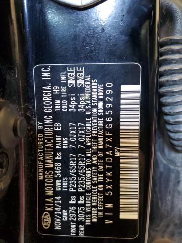 5XYKTDA7XFG659290 KIA SORENTO LX