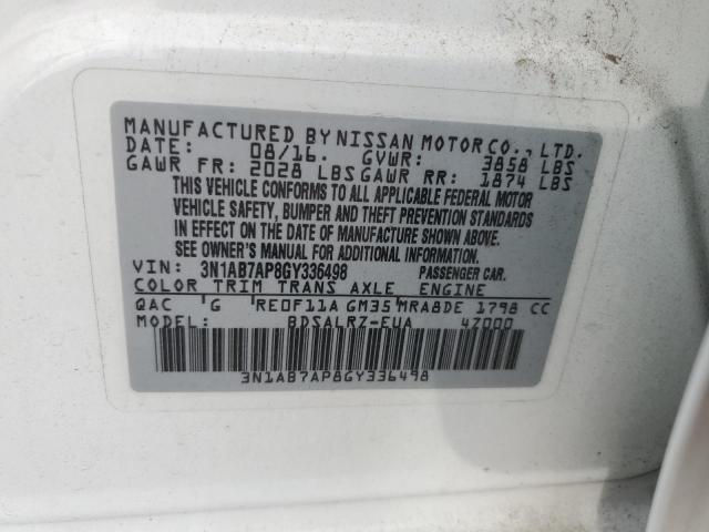 2016 NISSAN SENTRA FE+ 3N1AB7AP8GY336498