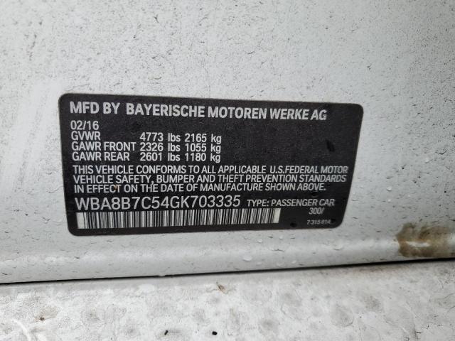 2016 BMW 340 XI WBA8B7C54GK703335