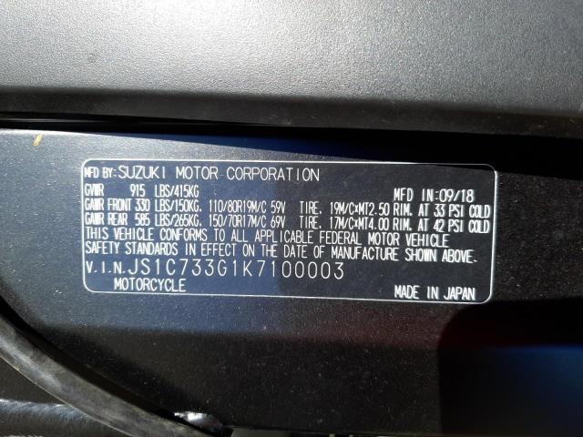2019 SUZUKI DL650 A JS1C733G1K7100003