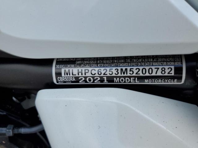2021 HONDA CBR500 RA MLHPC6253M5200782