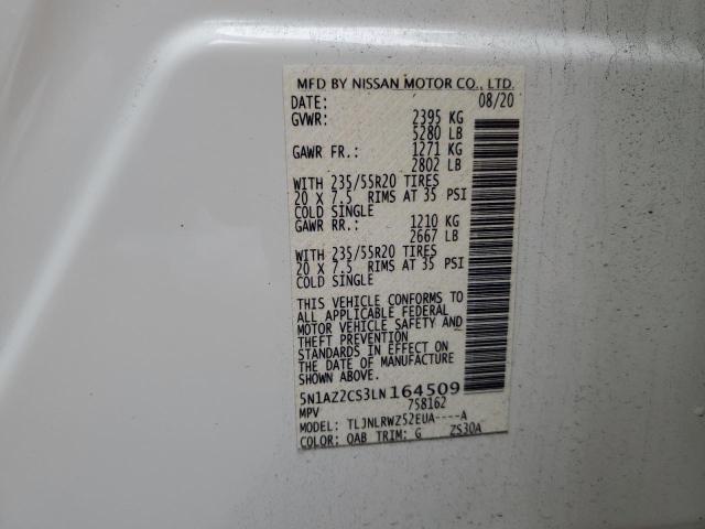 2020 NISSAN MURANO SL 5N1AZ2CS3LN164509