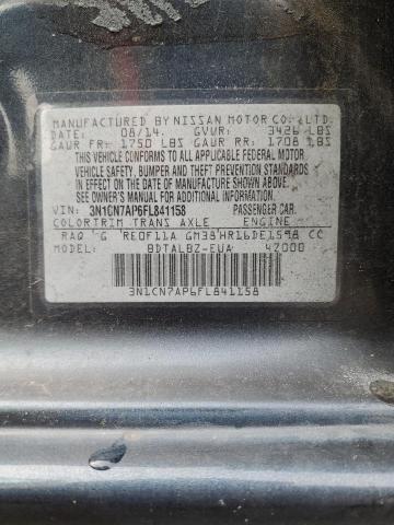 2015 NISSAN VERSA SV W 3N1CN7AP6FL841158