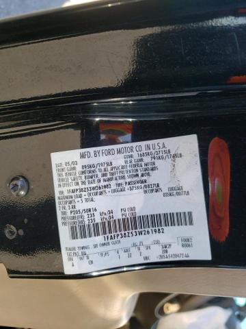 2003 FORD FOCUS ZTS VIN: 1FAFP38Z53W261982