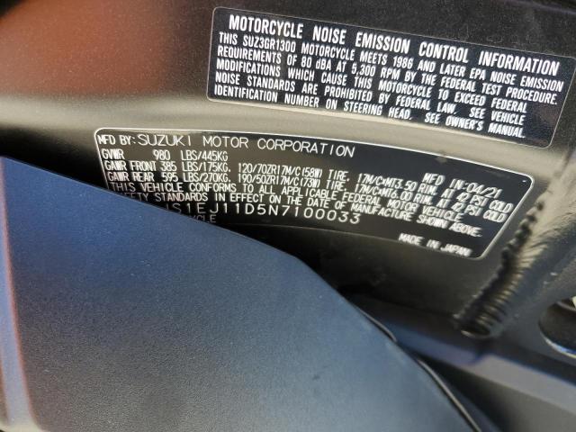 2022 SUZUKI GSX1300 RR JS1EJ11D5N7100033