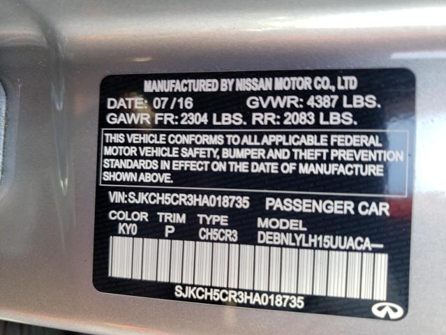 2017 INFINITI QX30 BASE - SJKCH5CR3HA018735