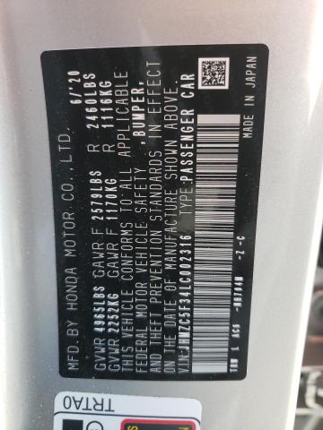 2020 HONDA CLARITY TO JHMZC5F34LC002316