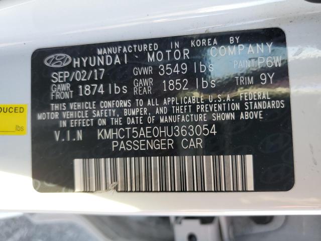 KMHCT5AE0HU363054 Hyundai ACCENT SE