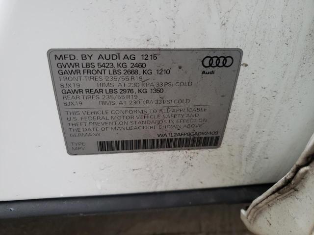 VIN WA1L2AFP8GA092409 2016 AUDI Q5 no.10