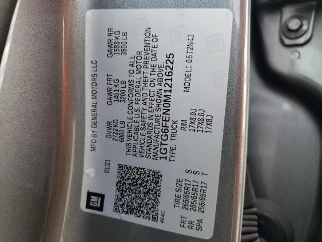2021 GMC CANYON AT4 1GTG6FEN0M1216225