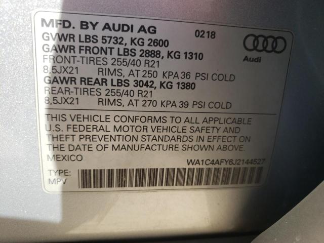 2018 AUDI SQ5 PRESTI WA1C4AFY6J2144527