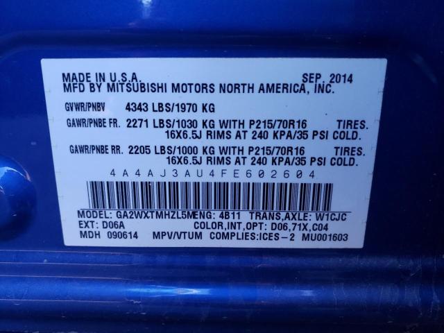2015 MITSUBISHI RVR SE 4A4AJ3AU4FE602604