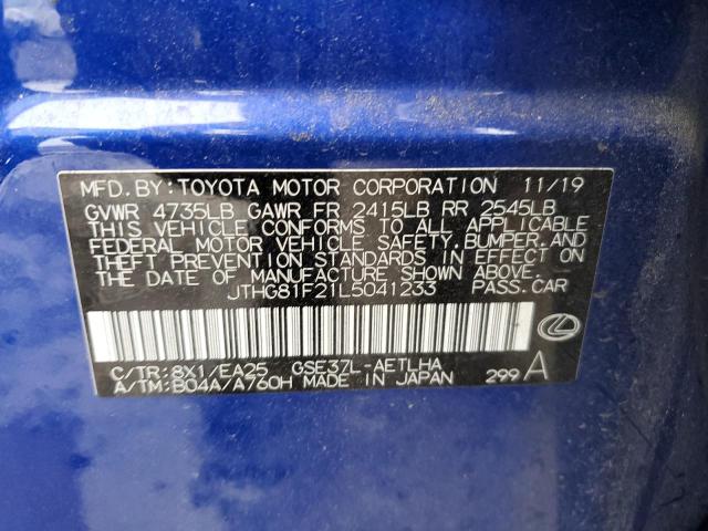 2020 LEXUS IS 300 F-S JTHG81F21L5041233