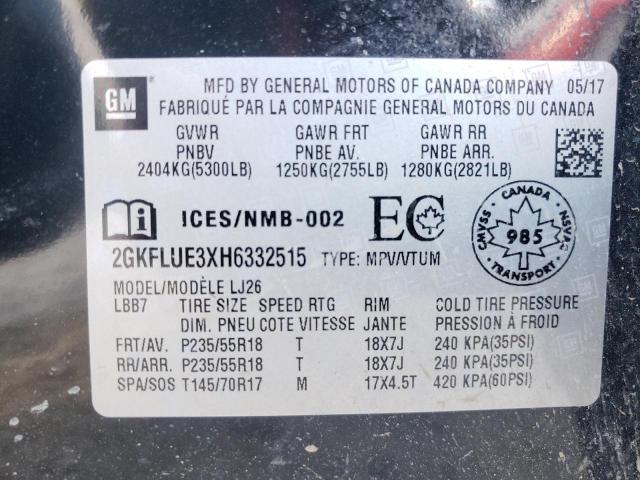 2GKFLUE3XH6332515 GMC Terrain Slt