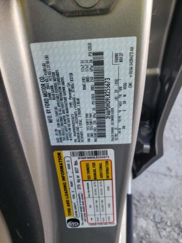 Auction sale of the 2020 FORD FUSION , vin: 3FA6P0HD9LR255673, lot number: 64954802