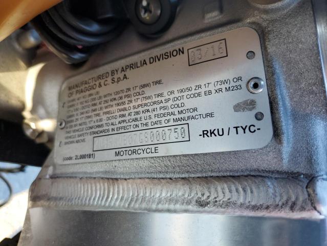 2016 APRILIA RSV4 RF ZD4RKUB07GS000750