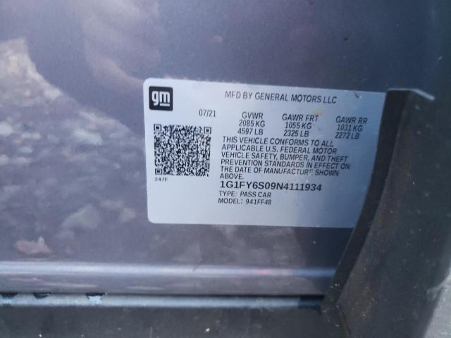 2022 CHEVROLET BOLT EUV L 1G1FY6S09N4111934