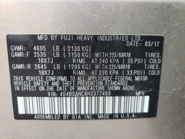 4S4BSANC8H3377466 Subaru Outback 2.5i Limited