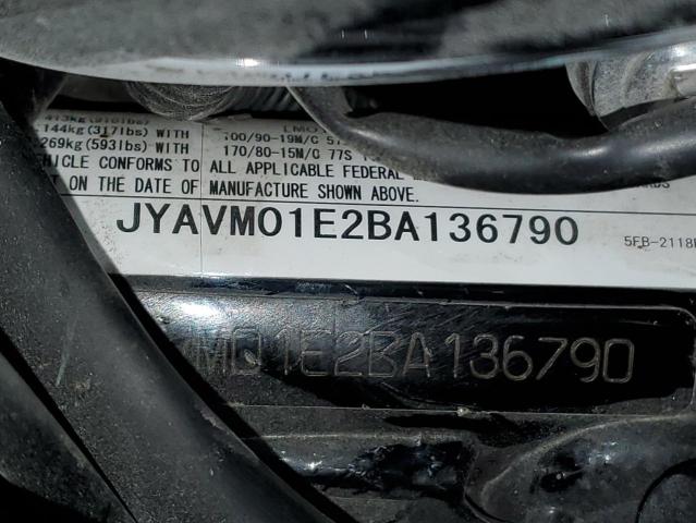 2011 YAMAHA XVS650 A JYAVM01E2BA136790