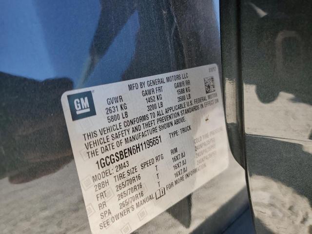 2017 CHEVROLET  COLORADO 1GCGSBEN6H1195651