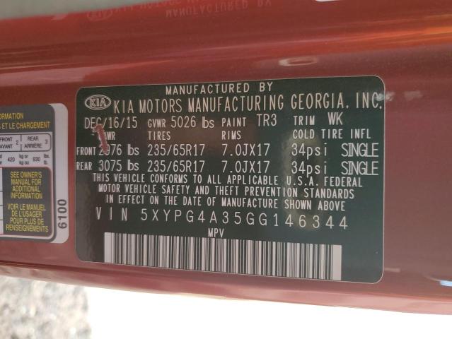 5XYPG4A35GG146344 KIA Sorento