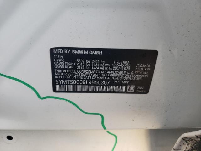 2020 BMW X3 M COMPE 5YMTS0C09L9B55367