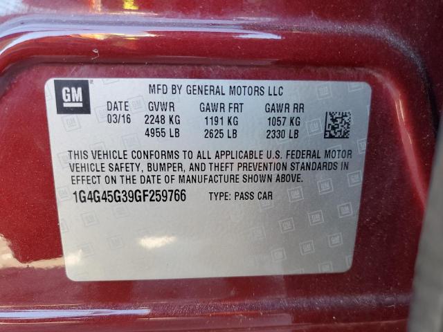 2016 BUICK LACROSSE S 1G4G45G39GF259766