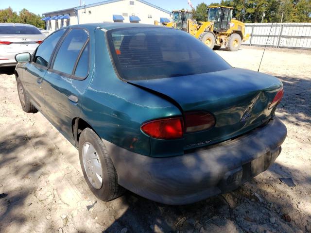 VIN: 1G1JC5247W7319476 Auction: COPART Lot: 65297842 Location: FL - TALLAHASSEE VIN: 1G1JC5247W7319476 CHEVROLET CAVALIER 1998 GREEN Photo 3