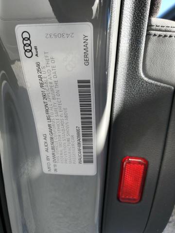 2019 AUDI S4 PRESTIG WAUC4AF48KA098657