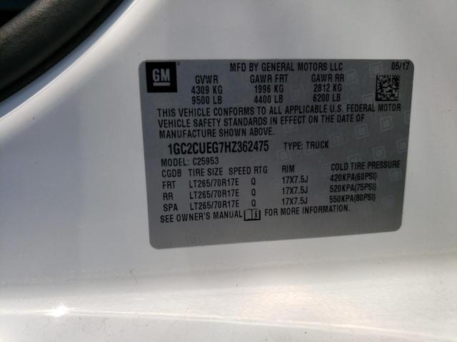 2017 CHEVROLET SILVRDO LT 1GC2CUEG7HZ362475