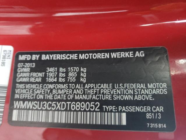 WMWSU3C5XDT689052 Mini Cooper