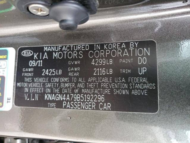KNAGN4A79B5192296 KIA OPTIMA EX