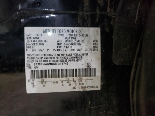 2019 FORD EDGE TITAN - 2FMPK4K98KBB18743