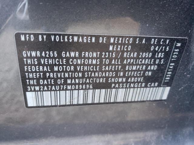 2015 VOLKSWAGEN GOLF TDI 3VW2A7AU7FM089696