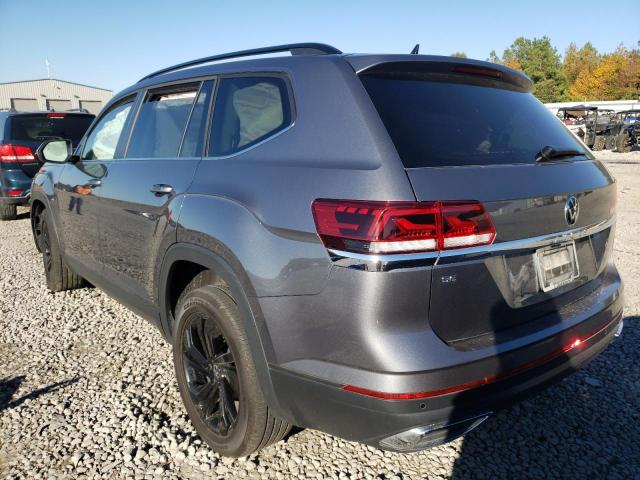 VIN: 1V2JP2CA7NC500211 Auction: COPART Lot: 64791182 Location: TN - MEMPHIS 1V2JP2CA7NC500211 VOLKSWAGEN ATLAS 2022 GRAY Photo 3
