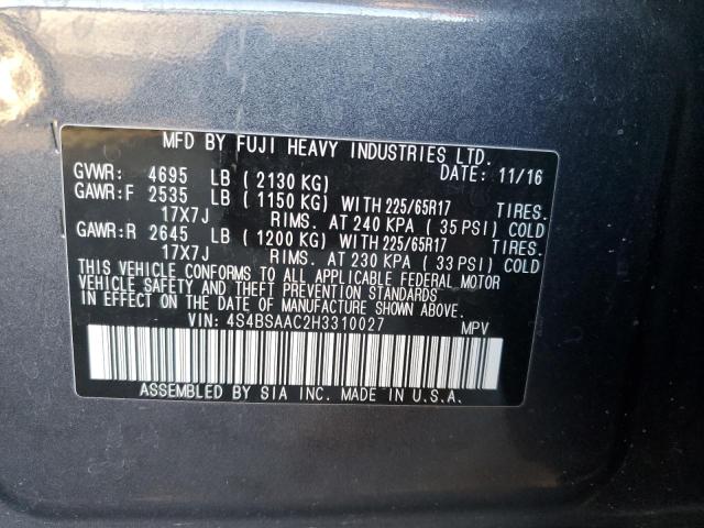4S4BSAAC2H3310027 Subaru Outback 2.5i