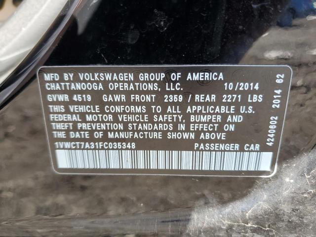 2015 VOLKSWAGEN PASSAT SEL - 1VWCT7A31FC035348